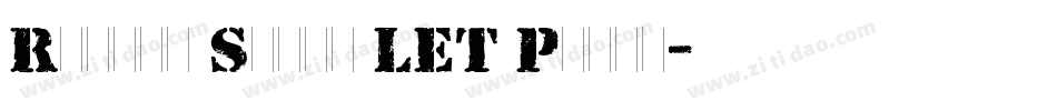 Rubber Stamp LET Plain字体转换